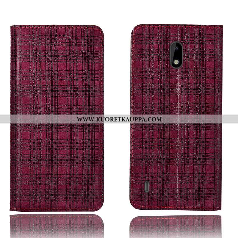 Kuori Nokia 2.2, Kuoret Nokia 2.2, Kotelo Nokia 2.2 Suojaus Aito Nahka Viini Punainen Puhelimen Viin