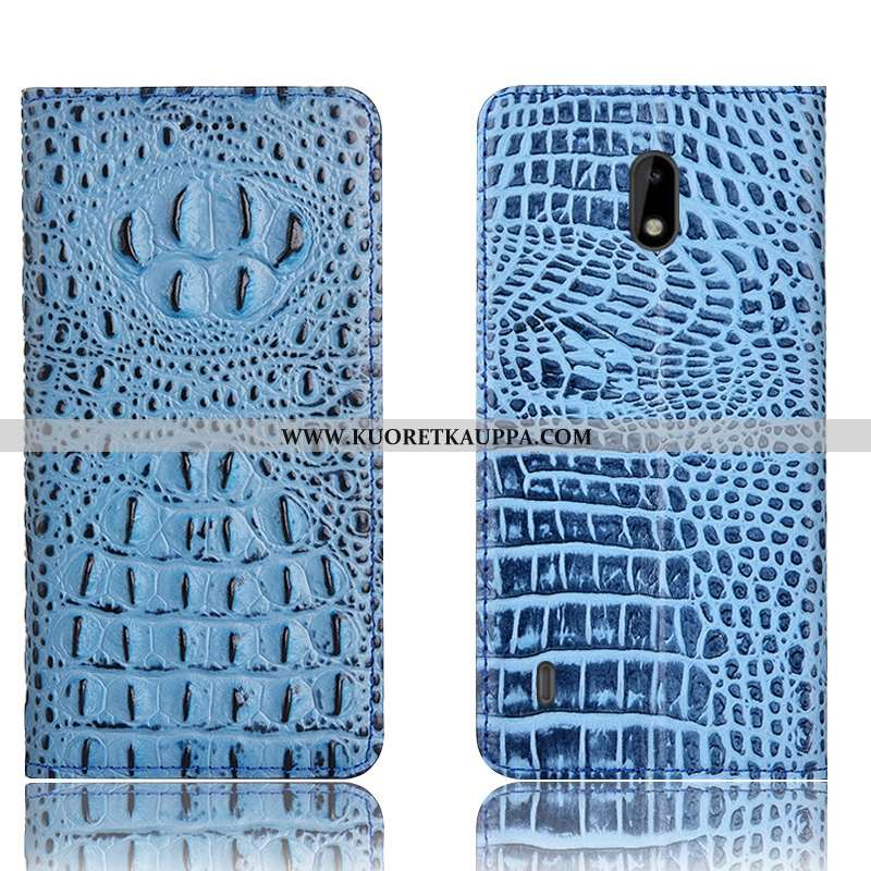 Kuori Nokia 2.2, Kuoret Nokia 2.2, Kotelo Nokia 2.2 Suojaus Nahkakuori Murtumaton Sininen