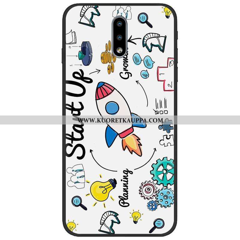 Kuori Nokia 2.3, Kuoret Nokia 2.3, Kotelo Nokia 2.3 Pesty Suede Sarjakuva Pu Pehmeä Neste Väri