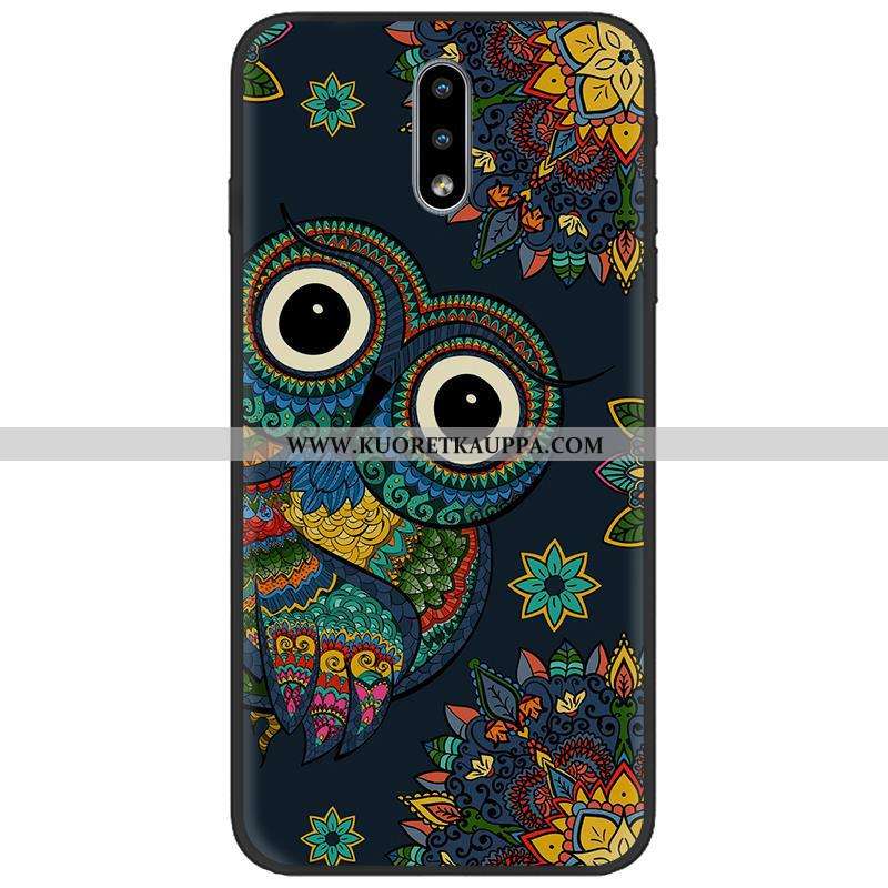 Kuori Nokia 2.3, Kuoret Nokia 2.3, Kotelo Nokia 2.3 Pesty Suede Sarjakuva Pu Pehmeä Neste Väri