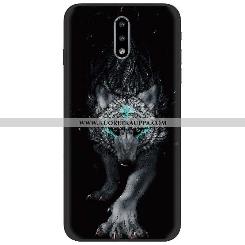 Kuori Nokia 2.3, Kuoret Nokia 2.3, Kotelo Nokia 2.3 Pesty Suede Sarjakuva Pu Pehmeä Neste Väri