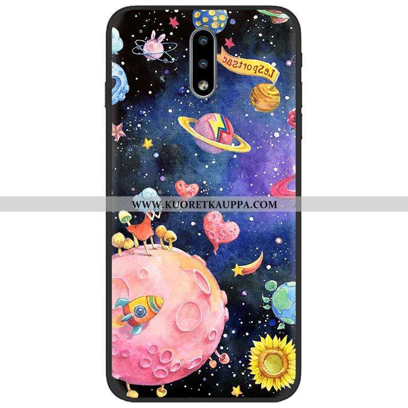 Kuori Nokia 2.3, Kuoret Nokia 2.3, Kotelo Nokia 2.3 Pesty Suede Sarjakuva Pu Pehmeä Neste Väri