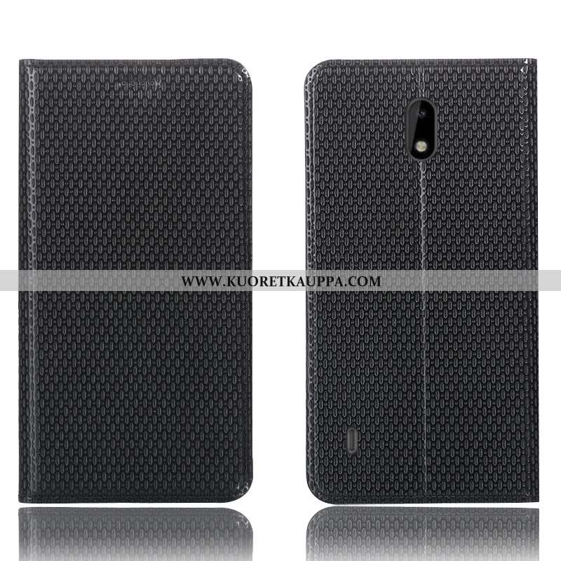 Kuori Nokia 3.1, Kuoret Nokia 3.1, Kotelo Nokia 3.1 Aito Nahka Kukkakuvio Murtumaton Ruskea