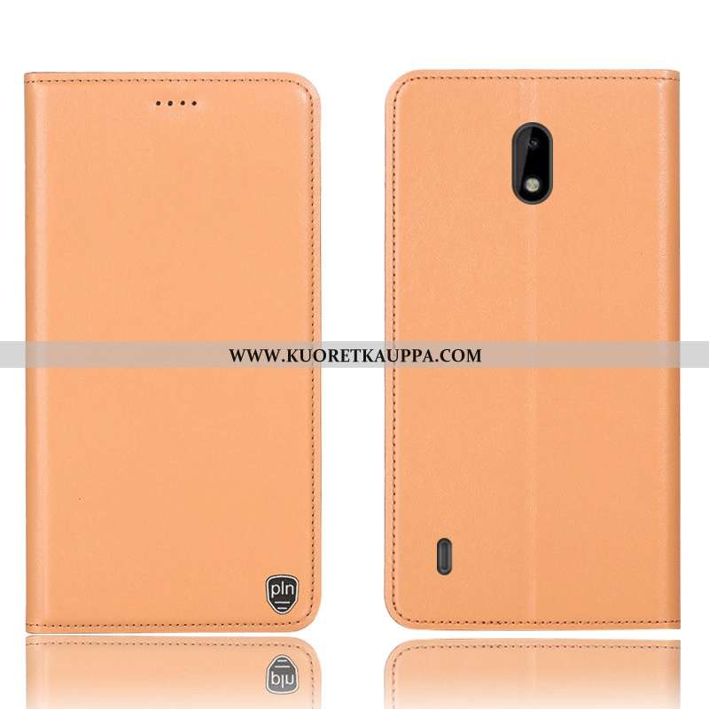 Kuori Nokia 3.1, Kuoret Nokia 3.1, Kotelo Nokia 3.1 Aito Nahka Suojaus All Inclusive Puhelimen Kelta