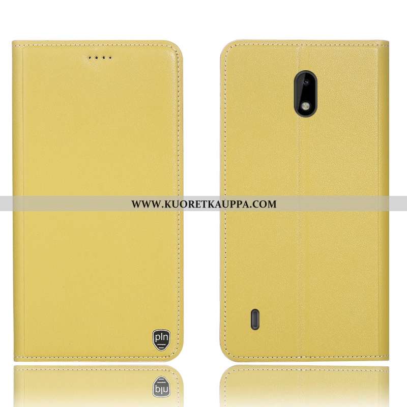 Kuori Nokia 3.1, Kuoret Nokia 3.1, Kotelo Nokia 3.1 Aito Nahka Suojaus All Inclusive Puhelimen Kelta