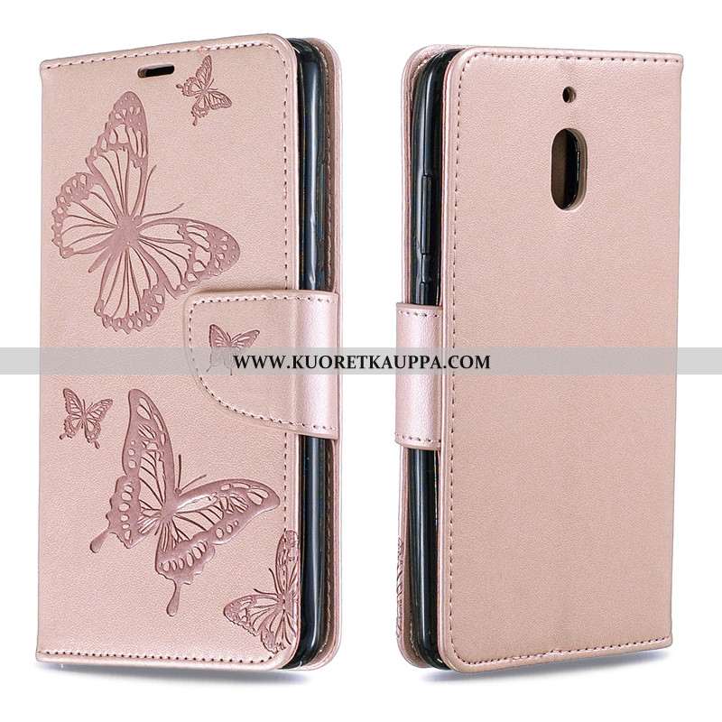 Kuori Nokia 3.1, Kuoret Nokia 3.1, Kotelo Nokia 3.1 Nahka Suojaus Punainen