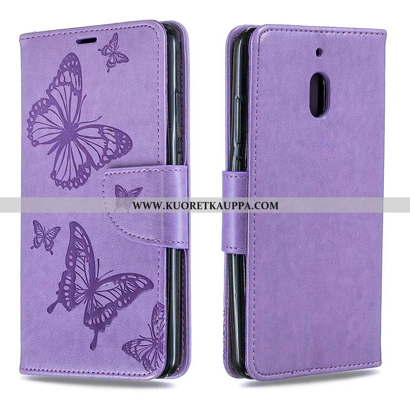 Kuori Nokia 3.1, Kuoret Nokia 3.1, Kotelo Nokia 3.1 Nahka Suojaus Punainen