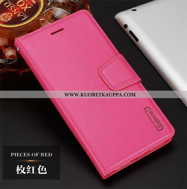 Kuori Nokia 3.1, Kuoret Nokia 3.1, Kotelo Nokia 3.1 Suojaus Nahkakuori Puhelimen Jauhe Pinkki