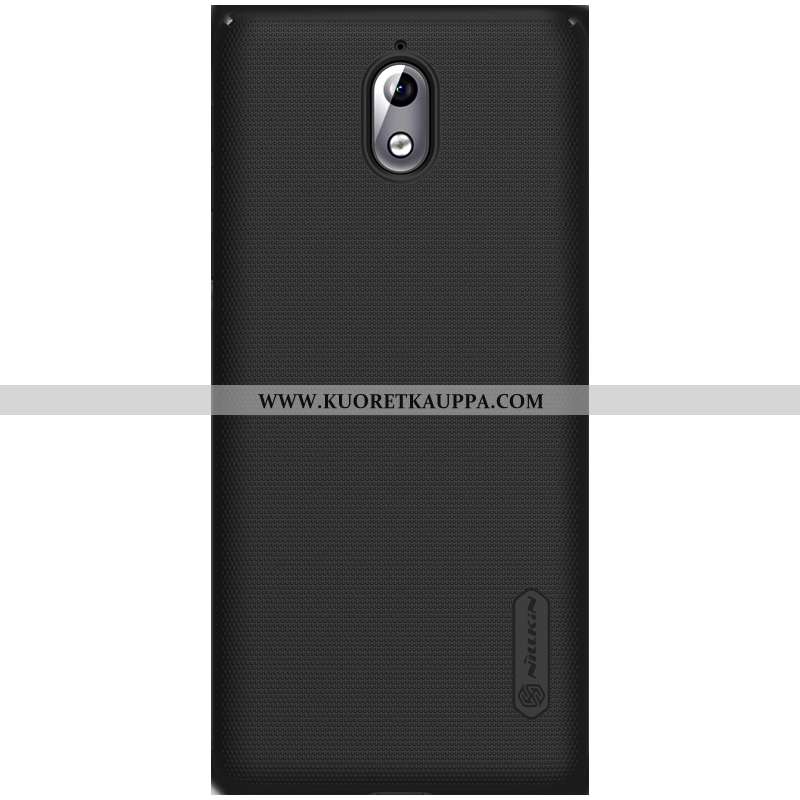 Kuori Nokia 3.1, Kuoret Nokia 3.1, Kotelo Nokia 3.1 Suojaus Pesty Suede Musta Puhelimen Murtumaton M