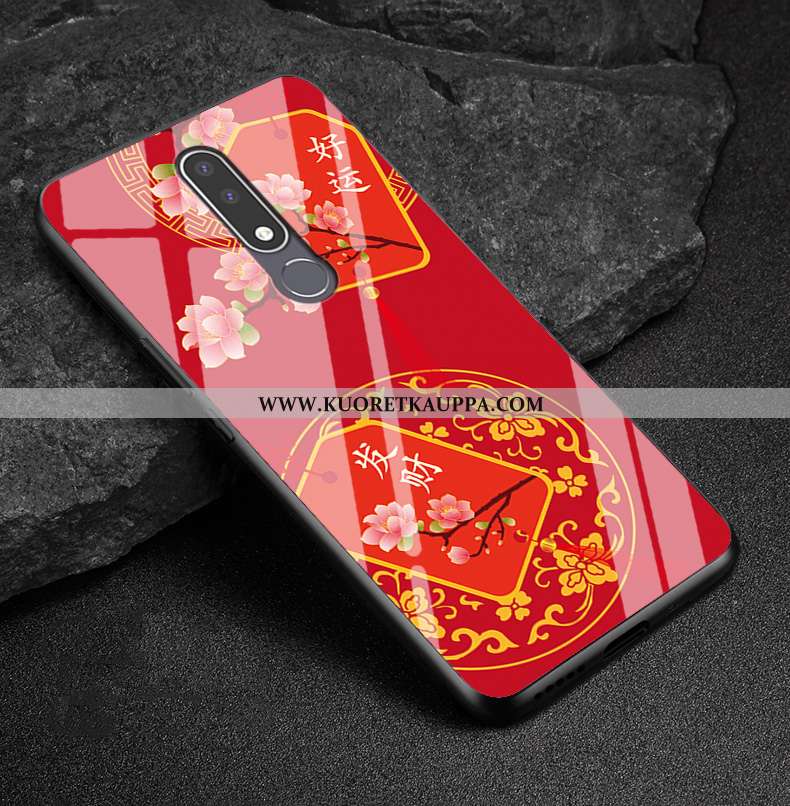 Kuori Nokia 3.1 Plus, Kuoret Nokia 3.1 Plus, Kotelo Nokia 3.1 Plus Pesty Suede Lasi Puhelimen Valkoi