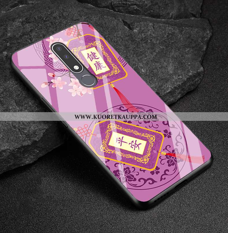 Kuori Nokia 3.1 Plus, Kuoret Nokia 3.1 Plus, Kotelo Nokia 3.1 Plus Pesty Suede Lasi Puhelimen Valkoi