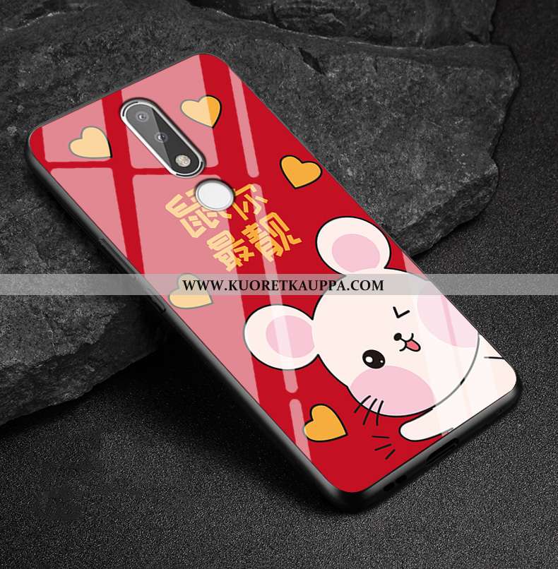 Kuori Nokia 3.1 Plus, Kuoret Nokia 3.1 Plus, Kotelo Nokia 3.1 Plus Pesty Suede Sarjakuva Lasi Suojau