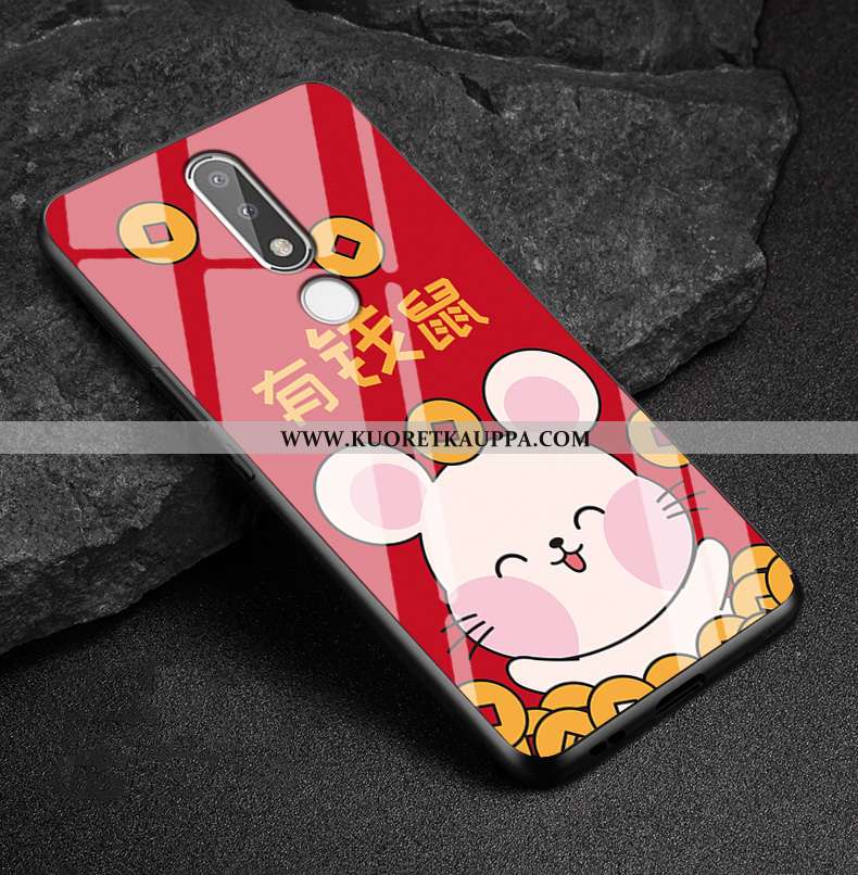 Kuori Nokia 3.1 Plus, Kuoret Nokia 3.1 Plus, Kotelo Nokia 3.1 Plus Pesty Suede Sarjakuva Lasi Suojau