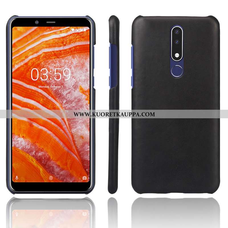 Kuori Nokia 3.1 Plus, Kuoret Nokia 3.1 Plus, Kotelo Nokia 3.1 Plus Suojaus Nahka Oranssi