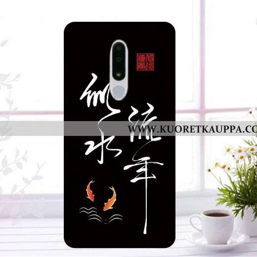 Kuori Nokia 3.1 Plus, Kuoret Nokia 3.1 Plus, Kotelo Nokia 3.1 Plus Suojaus Pehmeä Neste Musta Murtum