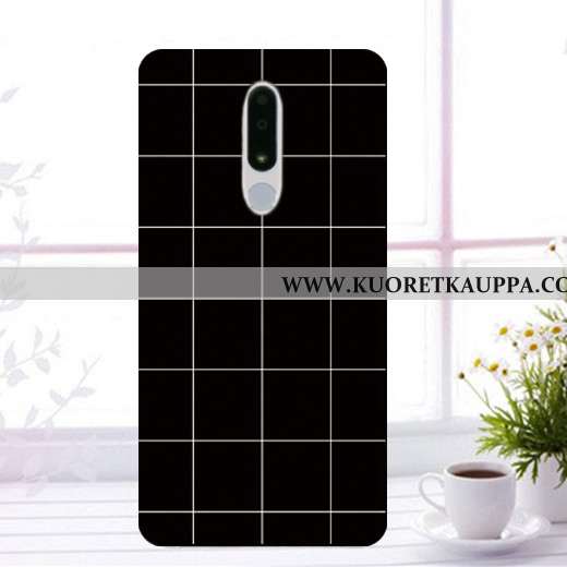 Kuori Nokia 3.1 Plus, Kuoret Nokia 3.1 Plus, Kotelo Nokia 3.1 Plus Suojaus Pehmeä Neste Musta Murtum