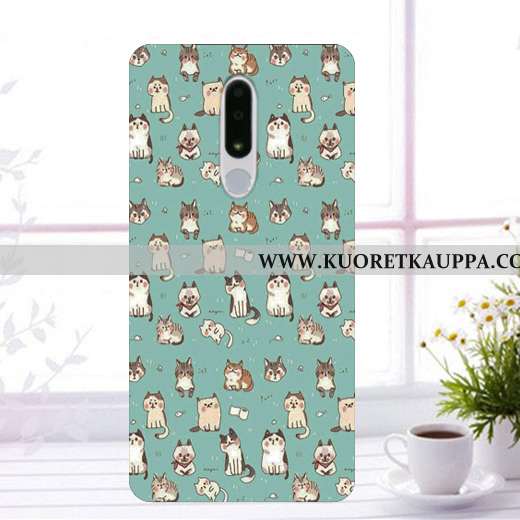 Kuori Nokia 3.1 Plus, Kuoret Nokia 3.1 Plus, Kotelo Nokia 3.1 Plus Suojaus Pehmeä Neste Musta Murtum