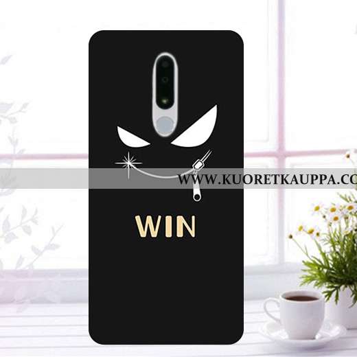 Kuori Nokia 3.1 Plus, Kuoret Nokia 3.1 Plus, Kotelo Nokia 3.1 Plus Suojaus Pehmeä Neste Musta Murtum