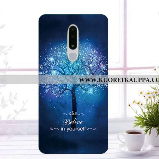 Kuori Nokia 3.1 Plus, Kuoret Nokia 3.1 Plus, Kotelo Nokia 3.1 Plus Suojaus Pehmeä Neste Musta Murtum