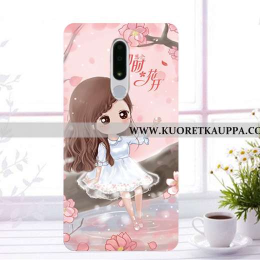 Kuori Nokia 3.1 Plus, Kuoret Nokia 3.1 Plus, Kotelo Nokia 3.1 Plus Suojaus Pehmeä Neste Musta Murtum