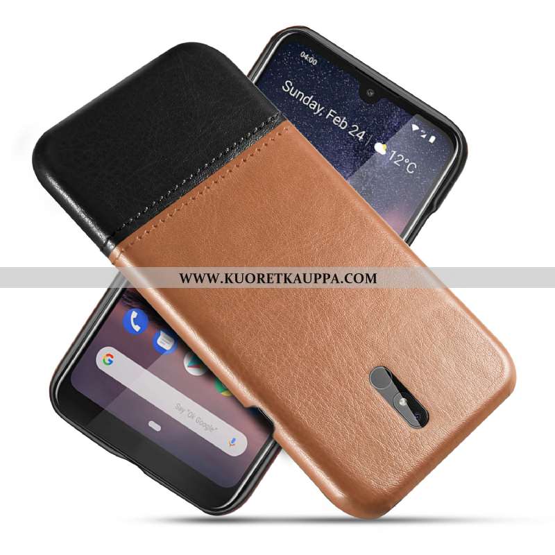 Kuori Nokia 3.2, Kuoret Nokia 3.2, Kotelo Nokia 3.2 Kukkakuvio Suojaus Murtumaton Luova Nahka Punain