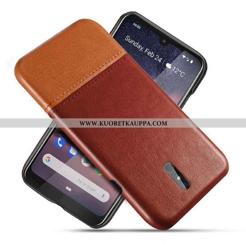 Kuori Nokia 3.2, Kuoret Nokia 3.2, Kotelo Nokia 3.2 Kukkakuvio Suojaus Murtumaton Luova Nahka Punain