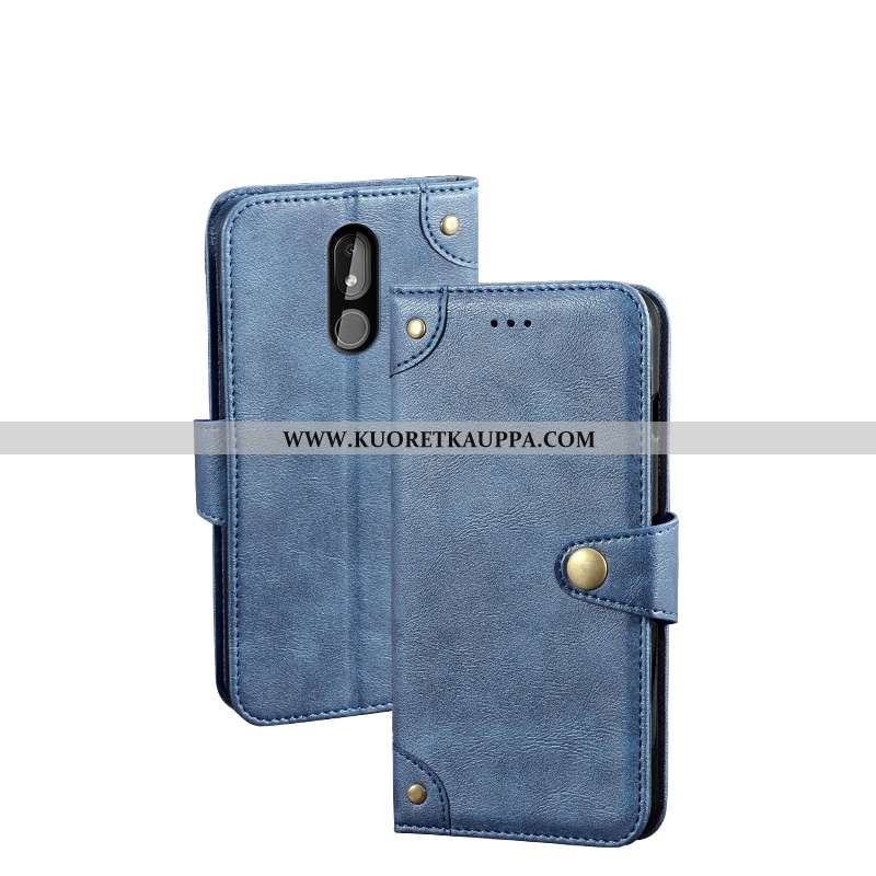 Kuori Nokia 3.2, Kuoret Nokia 3.2, Kotelo Nokia 3.2 Nahkakuori Luova Suojaus Puhelimen Khaki