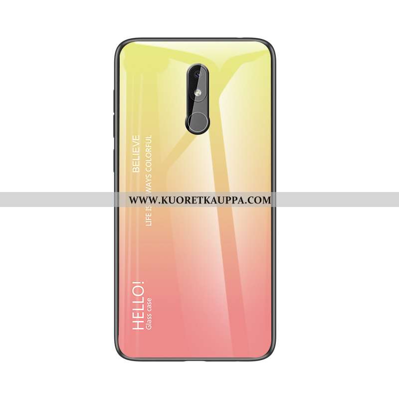 Kuori Nokia 3.2, Kuoret Nokia 3.2, Kotelo Nokia 3.2 Persoonallisuus Suojaus Puhelimen Lasi Punainen