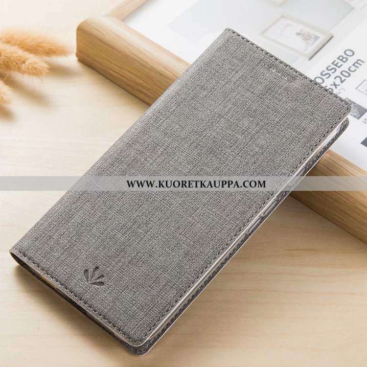 Kuori Nokia 3.2, Kuoret Nokia 3.2, Kotelo Nokia 3.2 Suojaus Nahkakuori All Inclusive Harmaa