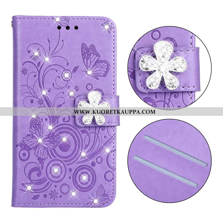 Kuori Nokia 3.2, Kuoret Nokia 3.2, Kotelo Nokia 3.2 Suojaus Nahkakuori Puhelimen Violetti