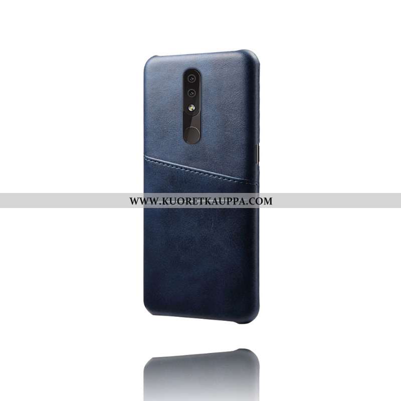 Kuori Nokia 4.2, Kuoret Nokia 4.2, Kotelo Nokia 4.2 Suojaus Nahka Suuntaus Murtumaton Tummansiniset