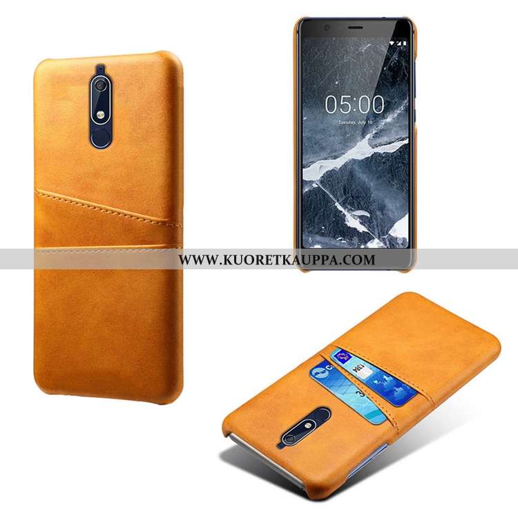 Kuori Nokia 5.1, Kuoret Nokia 5.1, Kotelo Nokia 5.1 Nahkakuori Persoonallisuus Lehmä Nahka Pieni Rus