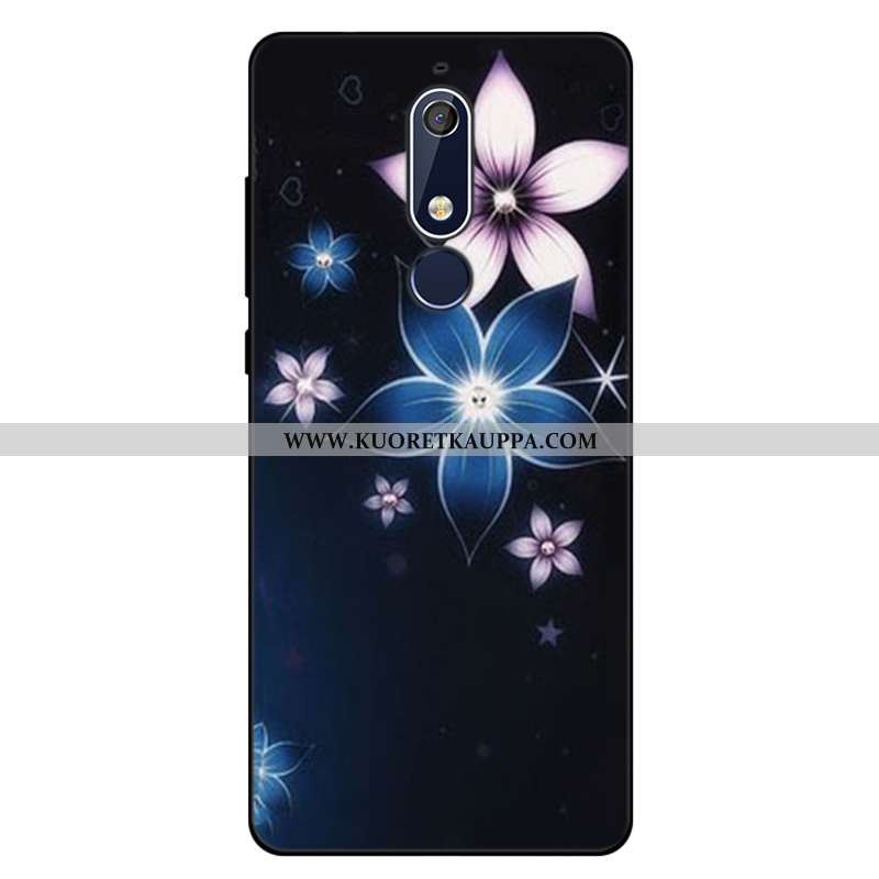 Kuori Nokia 5.1, Kuoret Nokia 5.1, Kotelo Nokia 5.1 Pehmeä Neste Silikoni Puhelimen Murtumaton Pinkk