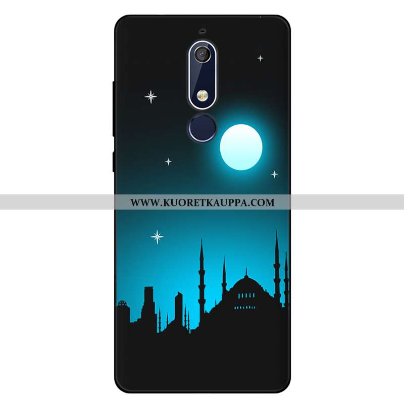 Kuori Nokia 5.1, Kuoret Nokia 5.1, Kotelo Nokia 5.1 Pehmeä Neste Silikoni Puhelimen Murtumaton Pinkk