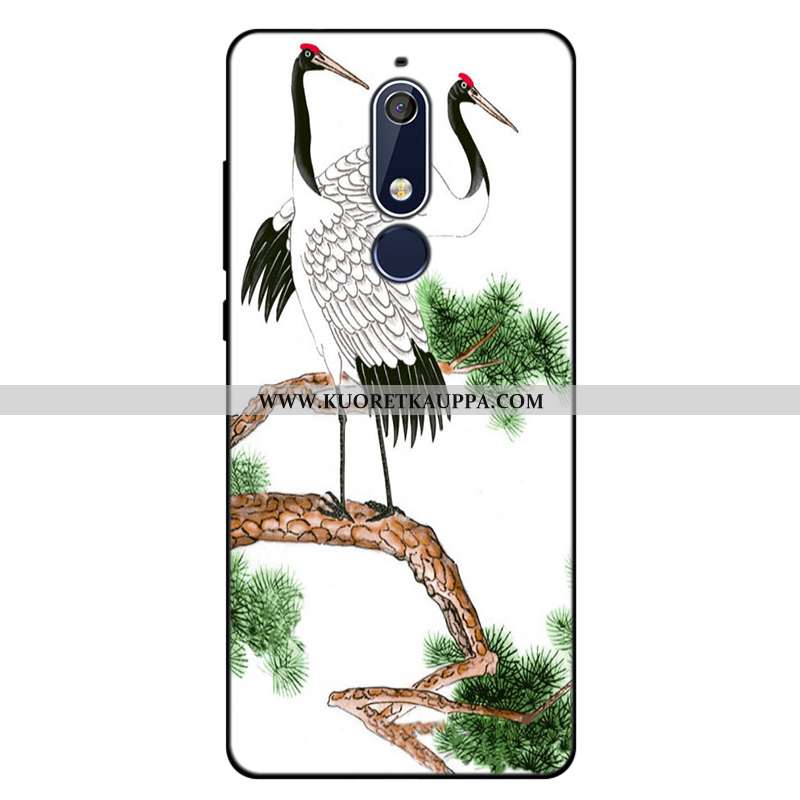 Kuori Nokia 5.1, Kuoret Nokia 5.1, Kotelo Nokia 5.1 Pehmeä Neste Silikoni Puhelimen Murtumaton Pinkk