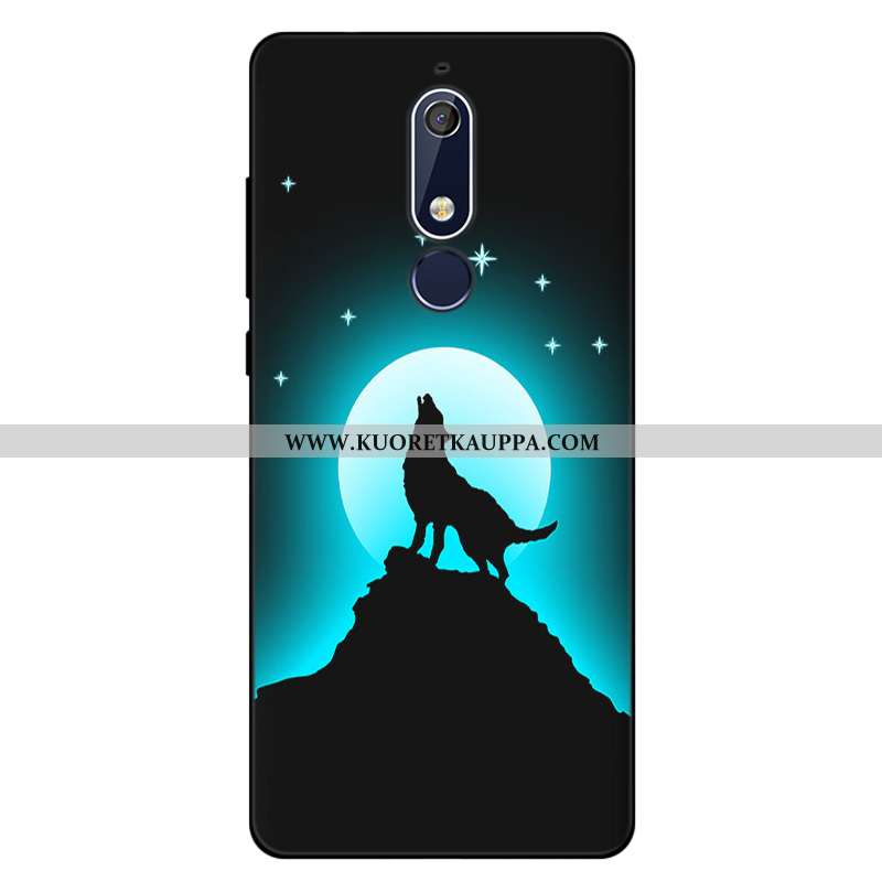 Kuori Nokia 5.1, Kuoret Nokia 5.1, Kotelo Nokia 5.1 Pehmeä Neste Silikoni Puhelimen Murtumaton Pinkk