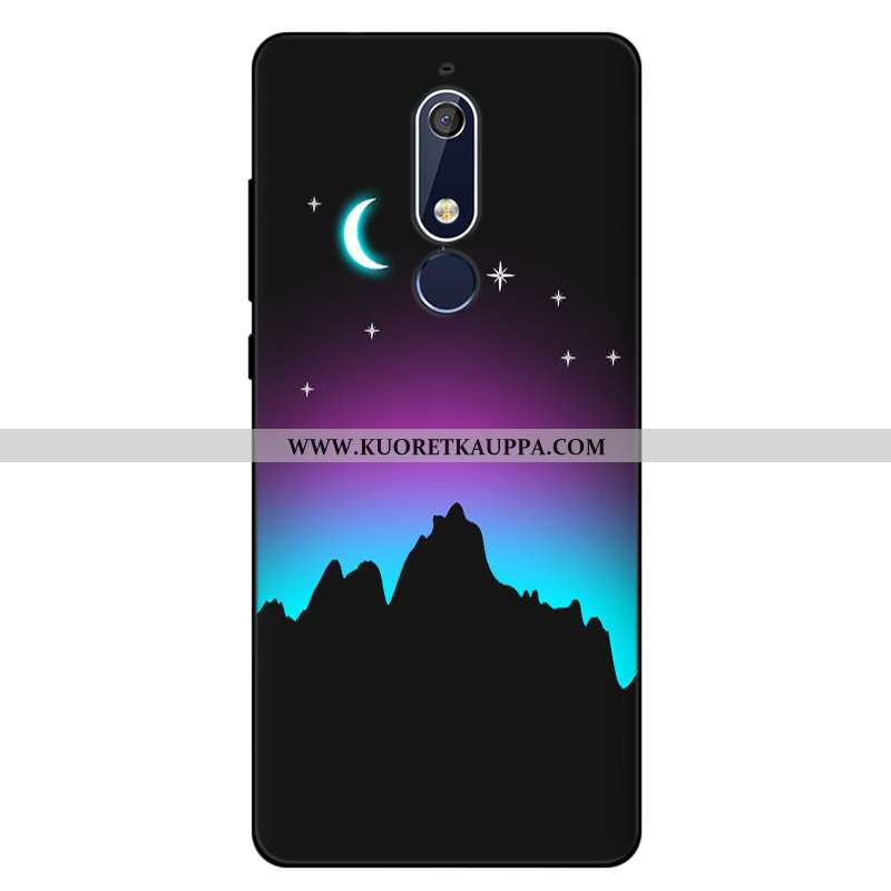 Kuori Nokia 5.1, Kuoret Nokia 5.1, Kotelo Nokia 5.1 Pehmeä Neste Silikoni Puhelimen Murtumaton Pinkk