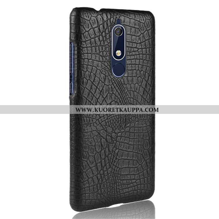 Kuori Nokia 5.1, Kuoret Nokia 5.1, Kotelo Nokia 5.1 Pesty Suede Persoonallisuus Nahka Murtumaton Mus