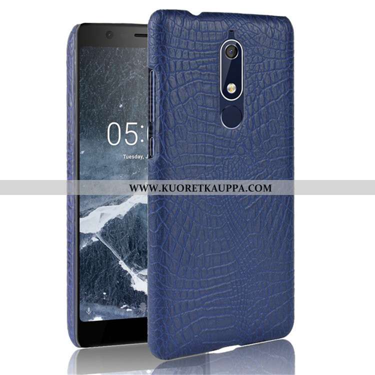Kuori Nokia 5.1, Kuoret Nokia 5.1, Kotelo Nokia 5.1 Pesty Suede Persoonallisuus Nahka Murtumaton Mus