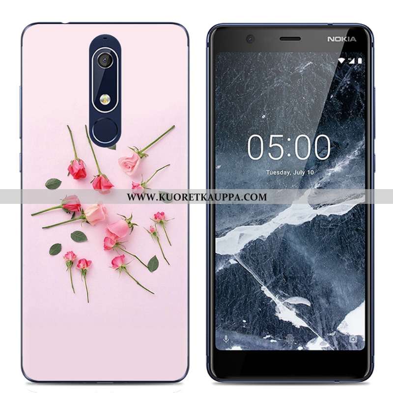 Kuori Nokia 5.1, Kuoret Nokia 5.1, Kotelo Nokia 5.1 Sarjakuva Suuntaus Jauhe Puhelimen Pinkki