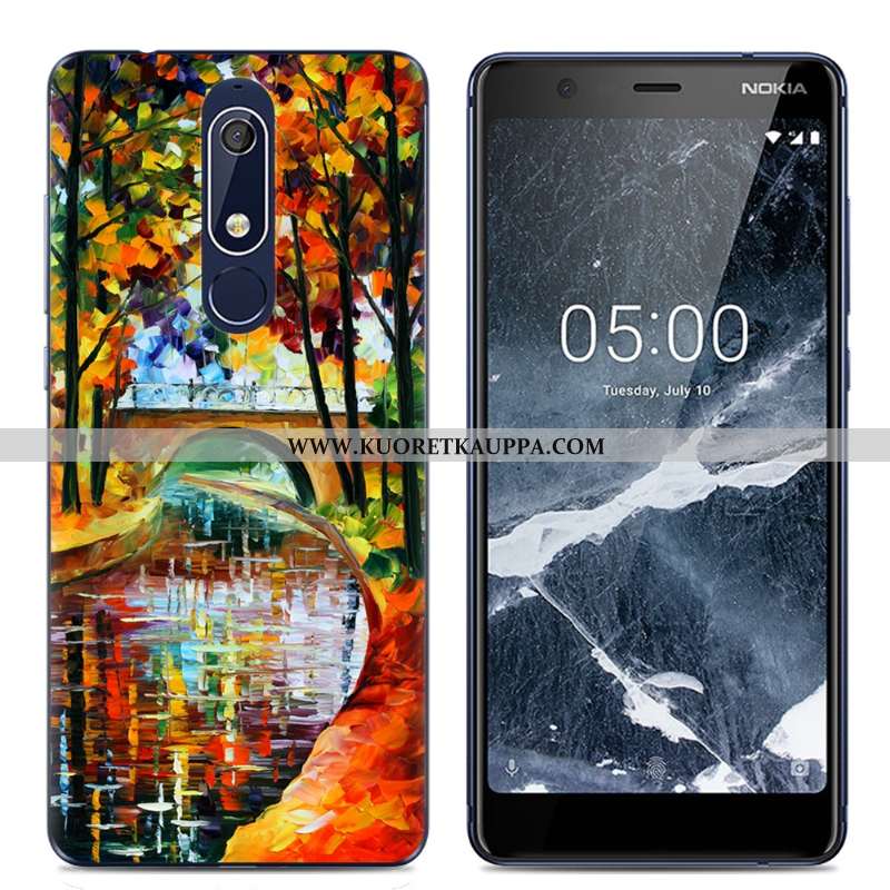 Kuori Nokia 5.1, Kuoret Nokia 5.1, Kotelo Nokia 5.1 Sarjakuva Suuntaus Jauhe Puhelimen Pinkki