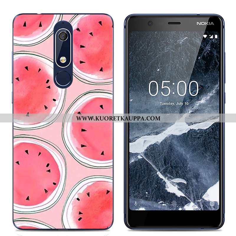 Kuori Nokia 5.1, Kuoret Nokia 5.1, Kotelo Nokia 5.1 Sarjakuva Suuntaus Jauhe Puhelimen Pinkki