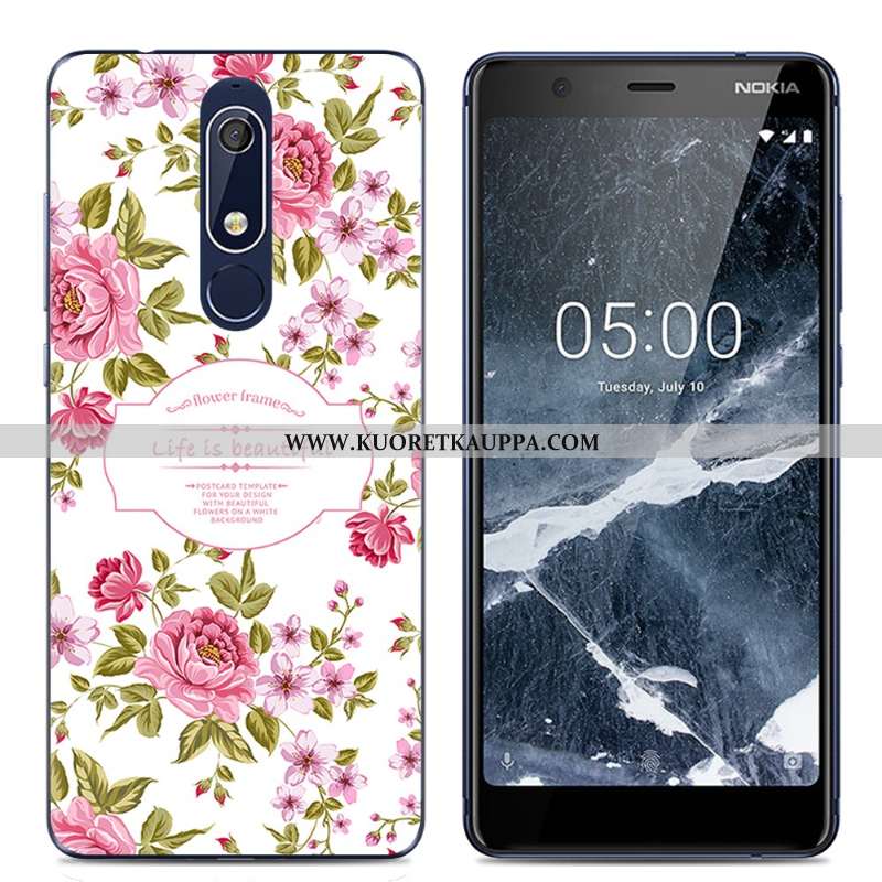 Kuori Nokia 5.1, Kuoret Nokia 5.1, Kotelo Nokia 5.1 Sarjakuva Suuntaus Jauhe Puhelimen Pinkki