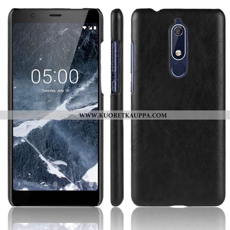 Kuori Nokia 5.1, Kuoret Nokia 5.1, Kotelo Nokia 5.1 Suojaus Luova Litsi Puhelimen Kova Mustat