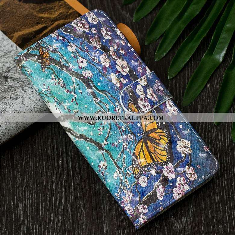 Kuori Nokia 5.1, Kuoret Nokia 5.1, Kotelo Nokia 5.1 Suojaus Nahkakuori Murtumaton Puhelimen Sininen