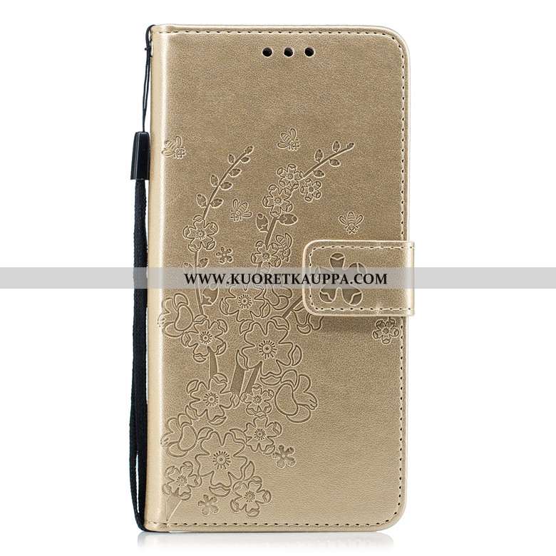 Kuori Nokia 5.1, Kuoret Nokia 5.1, Kotelo Nokia 5.1 Suojaus Nahkakuori Puhelimen Kulta Kultainen