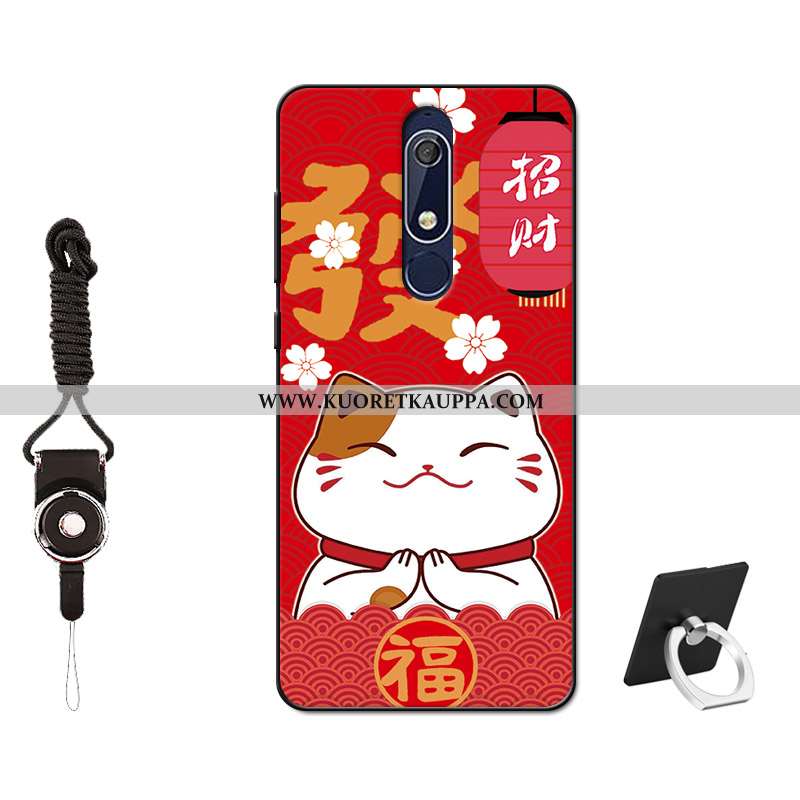 Kuori Nokia 5.1, Kuoret Nokia 5.1, Kotelo Nokia 5.1 Suuntaus Pehmeä Neste Murtumaton Musta Silikoni 