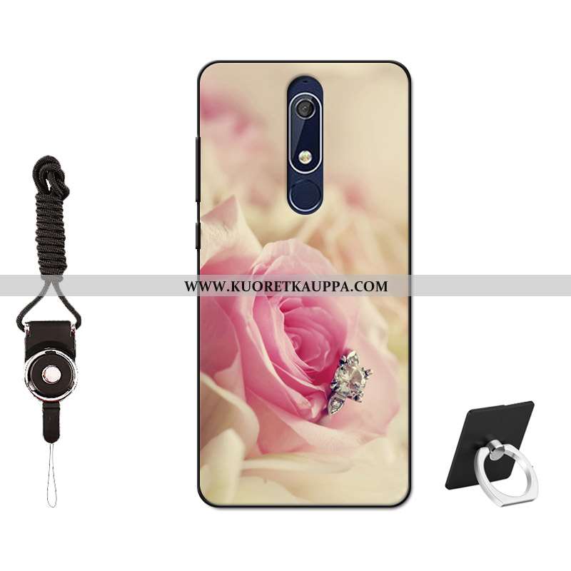 Kuori Nokia 5.1, Kuoret Nokia 5.1, Kotelo Nokia 5.1 Suuntaus Pehmeä Neste Murtumaton Musta Silikoni 