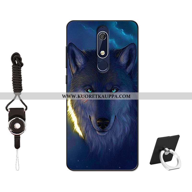 Kuori Nokia 5.1, Kuoret Nokia 5.1, Kotelo Nokia 5.1 Suuntaus Pehmeä Neste Murtumaton Musta Silikoni 