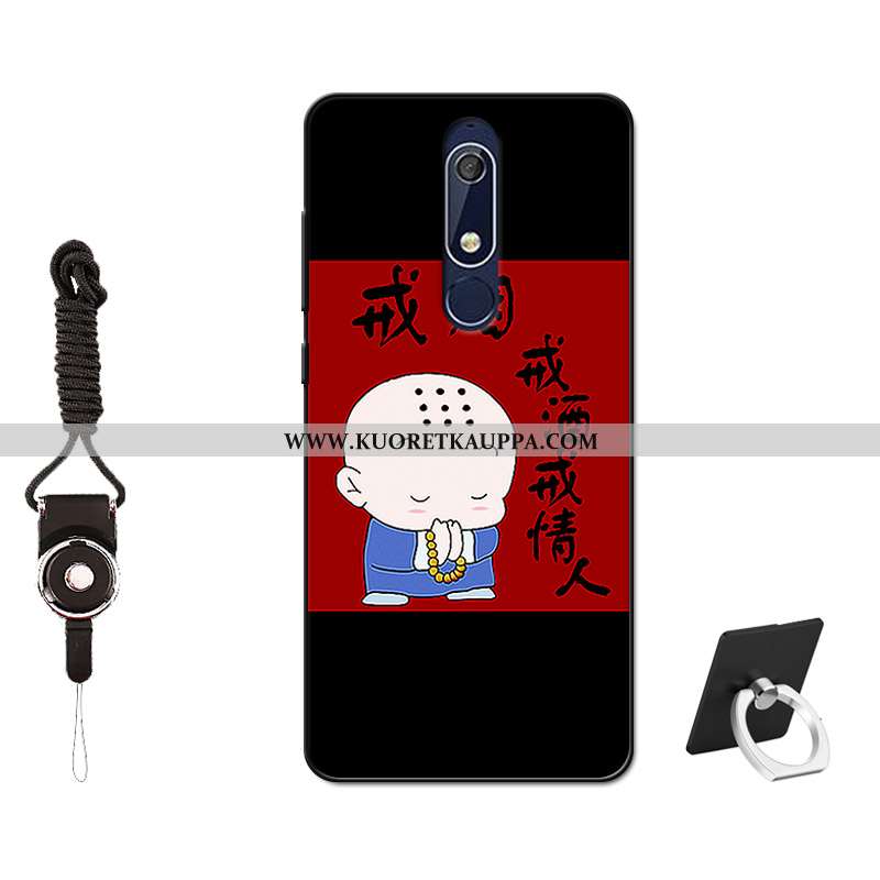 Kuori Nokia 5.1, Kuoret Nokia 5.1, Kotelo Nokia 5.1 Suuntaus Pehmeä Neste Murtumaton Musta Silikoni 